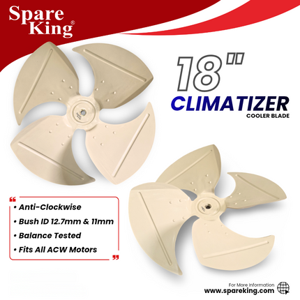 Spare King 18" Climatizer Cooler Blade | Anti-Clockwise | 4-Blade Fan Blade - Spare King